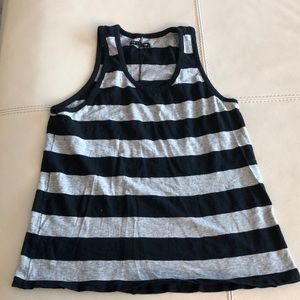 Rag and Bone black and grey striped tank top